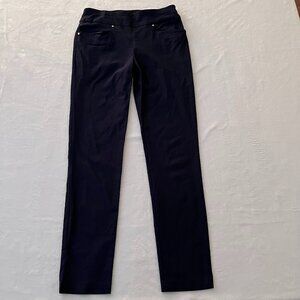 PGA Tour Golf Slacks Women S Navy Slim Stretch Tummy Control Moisture-Wicking